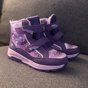Skechers Kids' Sparkly Purple Boots
